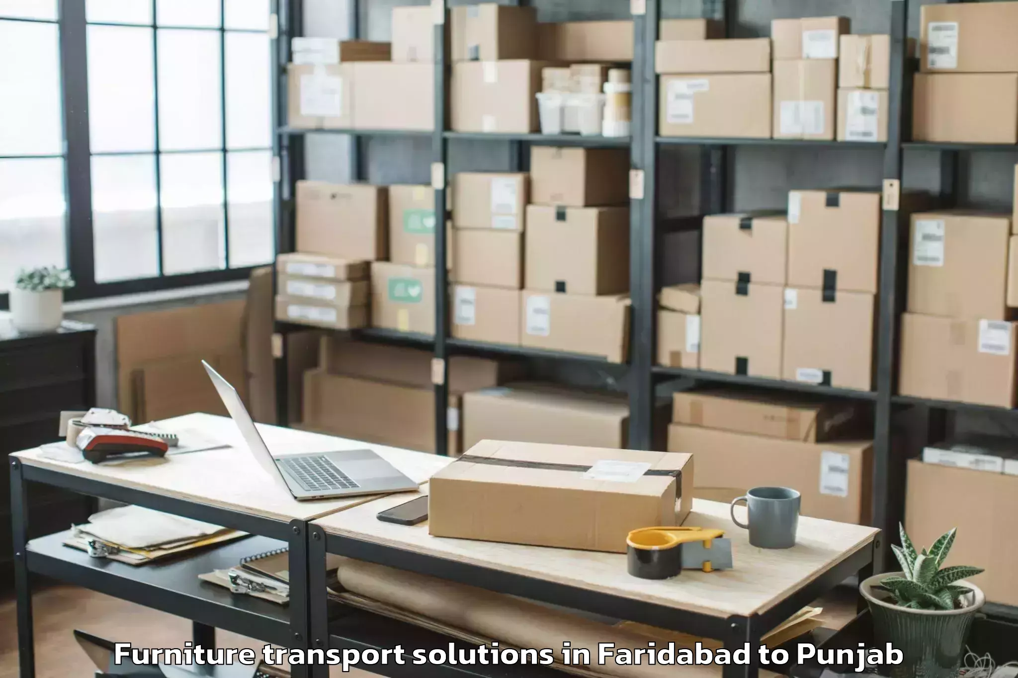 Hassle-Free Faridabad to Beas Furniture Transport Solutions